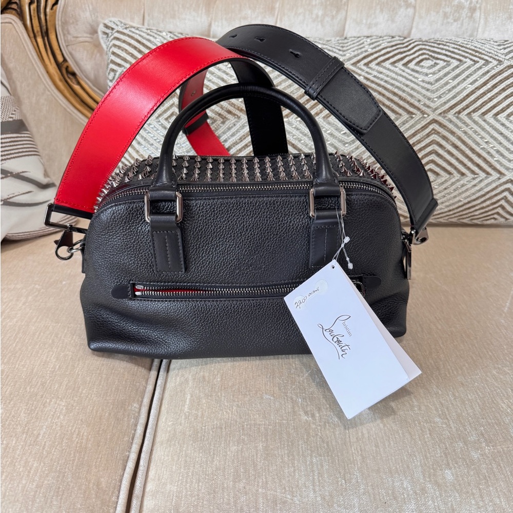Christian Louboutin Funky Empire Leather Black Handbag